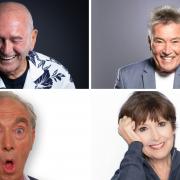 Clockwise from top left, Tommy Cannon, Billy Pearce, Anita Harris and Bernie Clifton are among the legends heading to the region