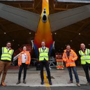 S&A Fabrications Managing Director Simon Pelly with team members from Teesside International Airport.