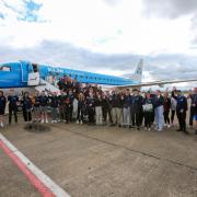 Teesside Airport bid farewell to 40 sail trainees on Saturday (June 1) as they left for the Netherlands in preparation for this year's Tall Ships Races in Hartlepool Credit: TEESSIDE AIRPORT