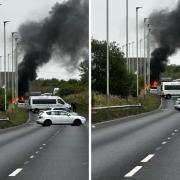 LIVE: Reports of car on fire on busy Darlington bypass - updates