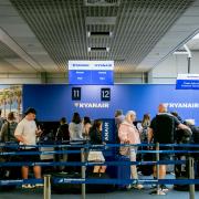 The check-in desks at Teesside Airport on its busiest day of the year last month (July 22, 2023).