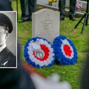 Robert Wilson (inset) has lain in an unmarked grave for 75 years. He has finally been remembered with a memorial unveiled on Saturday (July 22).