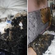 A woman’s vape exploded and set fire to her bed while her poorly mum slept in the next room.