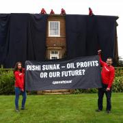 Climate protestors draped Rishi Sunak's North Yorkshire mansion in 