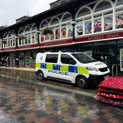 Police outside Darlington's Indoor Market on Friday (August 4) morning after the break-in.
