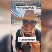 Nineties dance icon Janice Robinson was spotted by shoppers enjoying a trip to the Metrocentre earlier this week.
