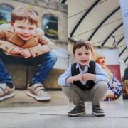 Five-year-old Rupert Turner from Durham is part of a new exhibition in Newcastle's Central Station.