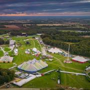 In the images, which have been taken by TeesPix, the main festival tents can be seen already put up on the park area, while smaller tents can be seen pitched on other land around the Bramham site