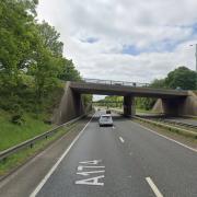 Officers from Cleveland Police are investigating the reports of criminal damage, which saw objects thrown at vehicles from a footbridge over the A174