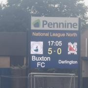 Buxton's scoreboard on Saturday makes grim reading for Darlington