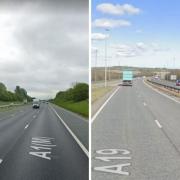 According to a study conducted by Transport Focus, which quizzed more than 9,000 drivers, the A1M and A19 have placed as the 7th and 10th most popular A-roads respectively Credit: GOOGLE
