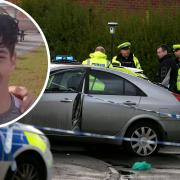 Kelvin Bainbridge, inset, told his dad he thought PC Jackson wanted to kill him, prior to the officer being behind the wheel during a police pursuit in which the 19-year-old died, his dad told Crook Coroner's Court.