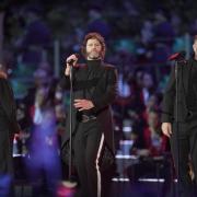 Take That logos were spotted on Stadiums across the UK on Wednesday night.