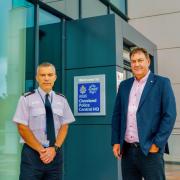 Cleveland Police Chief Constable Mark Webster (left) and Police and Crime Commissioner Steve Turner at the force headquarters.