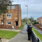 A fire, which started at about 7.15am, has caused considerable damage to Dalcross Court in Hemlington, Middlesbrough Credit: SARAH CALDECOTT