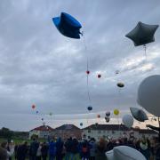Balloon release for Ian Langley
