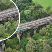 Drone footage of the Plessey Viaduct shows damage discovered during engineering works.