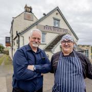 The Fox Hall Inn on the A66. Landlord Chris Daley and Chef Scott Fisher.