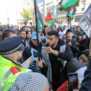 Protest held in Newcastle on Saturday (October 14) afternoon in support of Palestine.