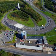 An aerial view of the Tyne Tunnel