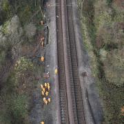 Engineers are continuing to fix the landslip in Aycliffe, north of Darlington station