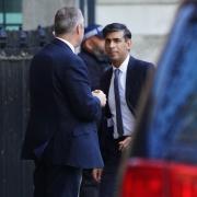 Rishi Sunak arrives at the rear entrance of Downing Street on Monday (November 13) after a visit to Parliament amid his reshuffle.