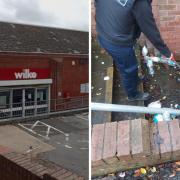 Needles and other drug paraphernalia have been spotted at the site of a former Wilko store in County Durham