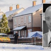 Lee Clarkson, inset, died outside of his home on West Lane in Bishop Auckland last November.