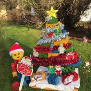 The Lego Tree won first prize in the Exelby alternative Christmas event