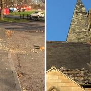 In Teesside, the wind was so severe that large pieces of debris were seen blowing from the roof of the former St Cuthbert's Church on Newport Road in Middlesbrough