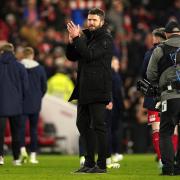 Michael Carrick applauds the Middlesbrough fans in the wake of Tuesday's Carabao Cup win over Chelsea