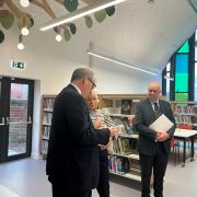 On his visit the Schools Minister heard all about the local services on offer to families