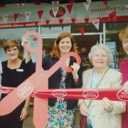 Post Office CEO Paula Vennels, right, at the reopening of Mowden Post Office, in Darlington