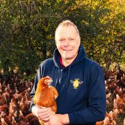 Phil Twizell and his hens