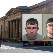 David, left, and Daniel Ambler jailed for burglary and car taking at Newcastle Crown Court, sitting at the Moot Hall