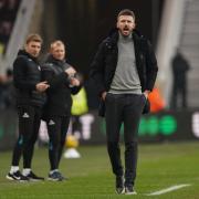 Michael Carrick on the touchline during Middlesbrough's defeat to Bristol City