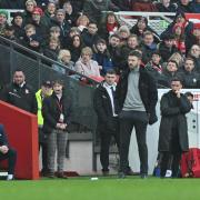 Michael Carrick watches on during Middlesbrough's home defeat to Bristol City