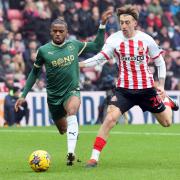 Jack Clarke tracks back to defend in Sunderland's win over Plymouth