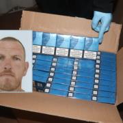 Some of the counterfeit cigarettes found at Norman Kay's rented storage unit, in Birtley