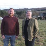 Farmer Dave Wilde, left, with North East Autism Society CEO John Phillipson at New Warlands Farm
