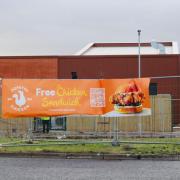 Signs have been spotted at the site of Popeyes new branch which is set to come to Fieldon Bridge Retail and Leisure Park in Bishop Auckland Credit: SARAH CALDECOTT