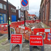 Roadworks are currently being undertaken on Zetland Street in Northallerton