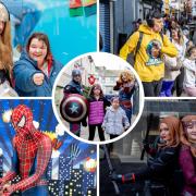Numerous activities took place around Darlington, as people dressed in superhero costumes and entertained people in the streets