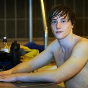 Swimmer Lawrence Whitley at Richmond Swimming Pool