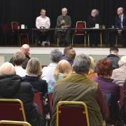 Candidates speak to residents at the North East mayoral hustings in Barnard Castle