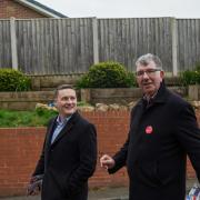 Wes Streeting in Hartlepool joined by Labour's Tees Valley Mayor candidate Chris McEwan.