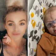 Daniella Frater and son Koen Curtis who has celebrated his first birthday, defying the odds.