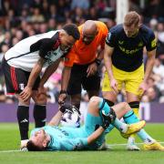 A prone Martin Dubravka during Newcastle's win over Fulham