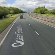 Queen Elizabeth Way in Stockton will be closed for two nights this week for resurfacing works Credit: GOOGLE