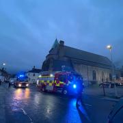 Emergency services attended a fire at St Peter's Church in Bishop Auckland this evening Credit: INCIDENTS ON TEESSIDE & COUNTY DURHAM